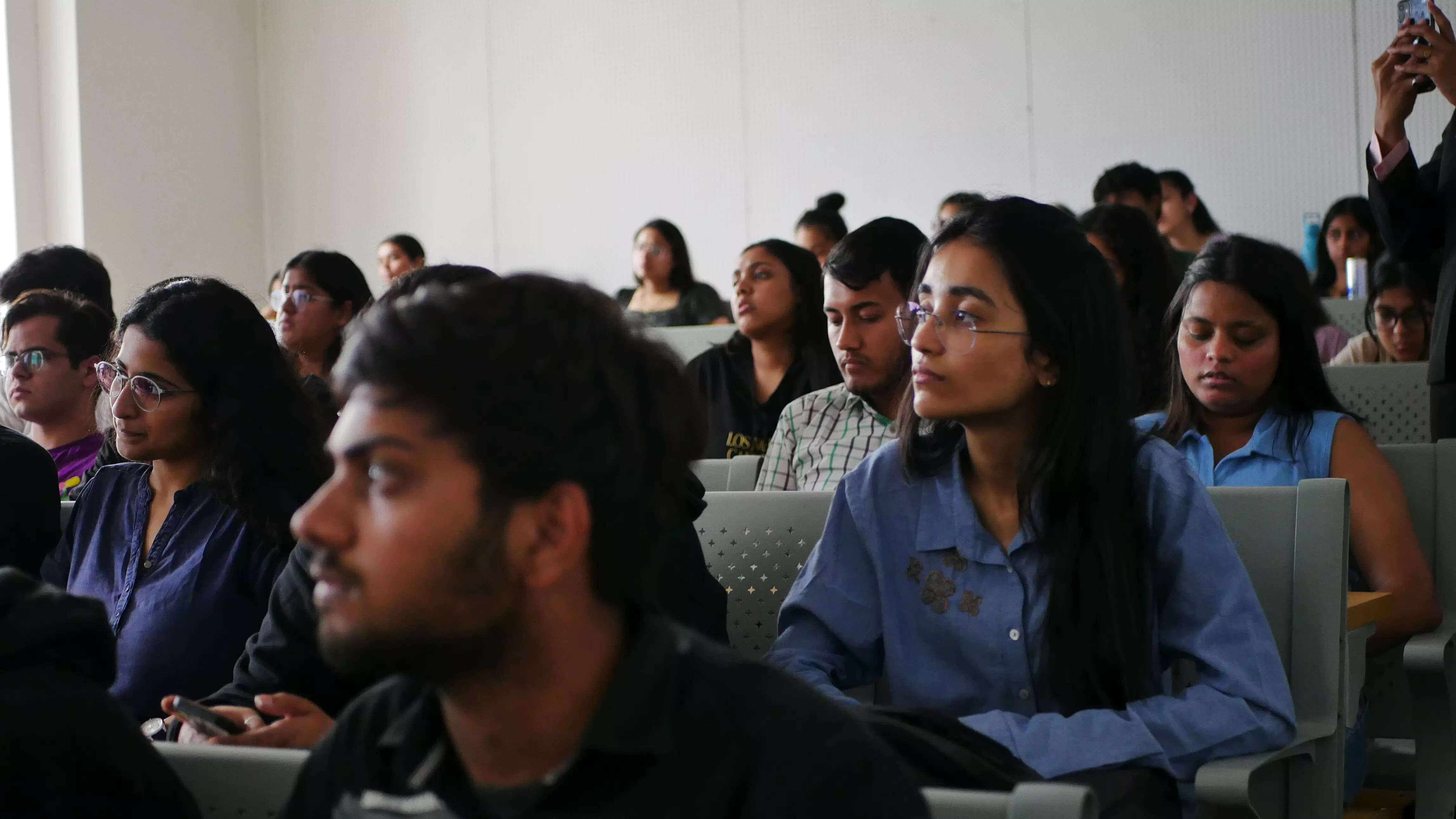 Students attend the session