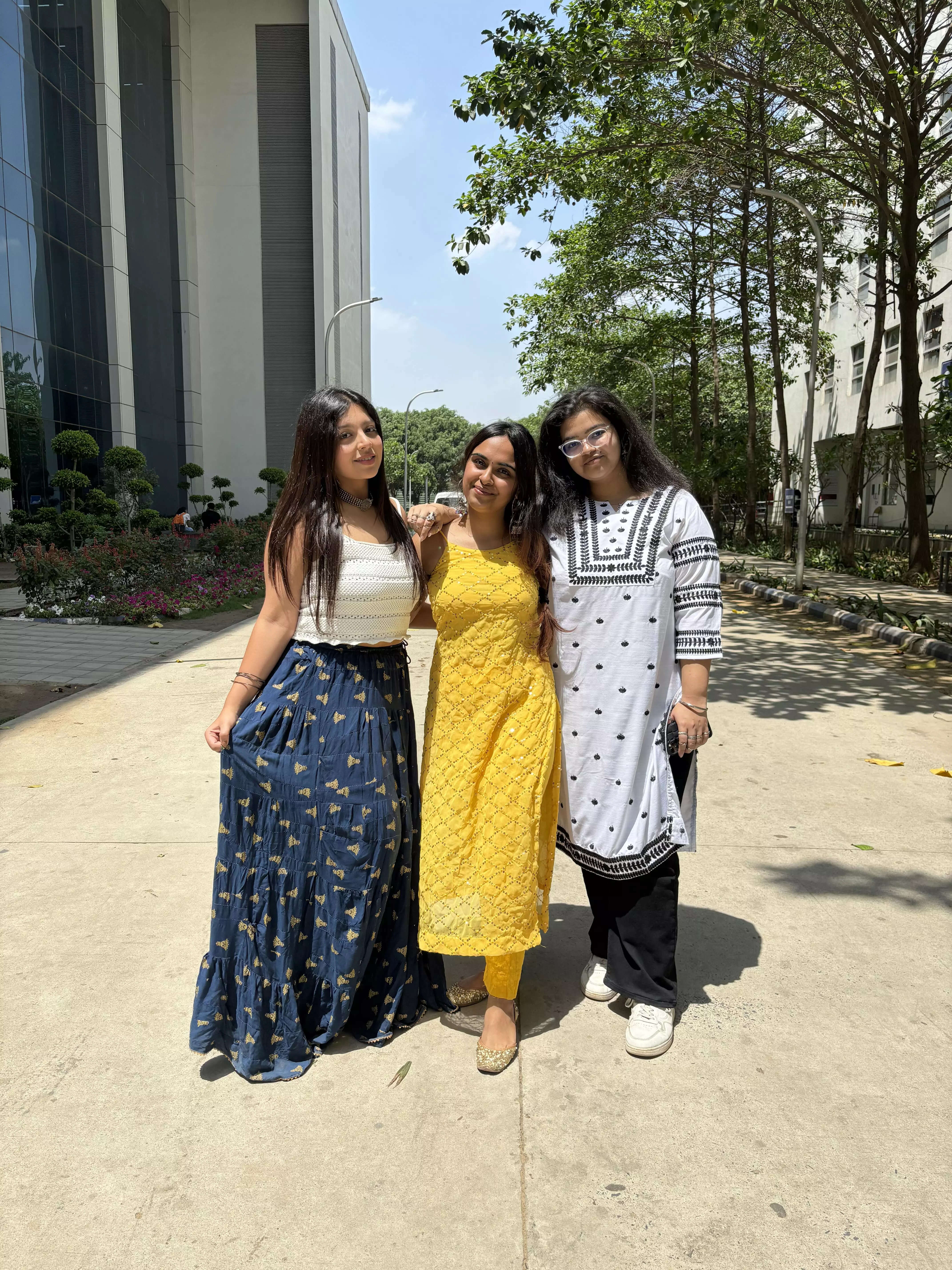 Colourful outfits were radiating positivity all around the campus 